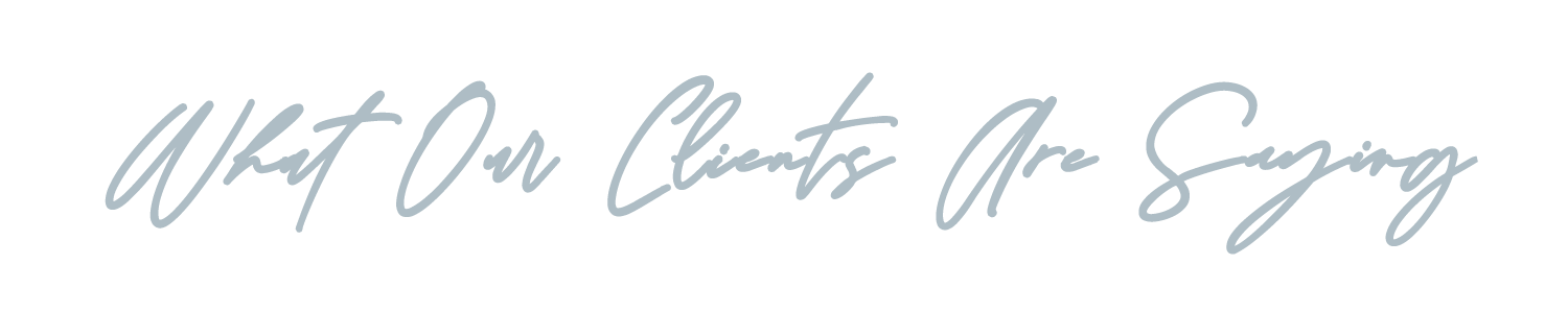 what our clients are saying light blue