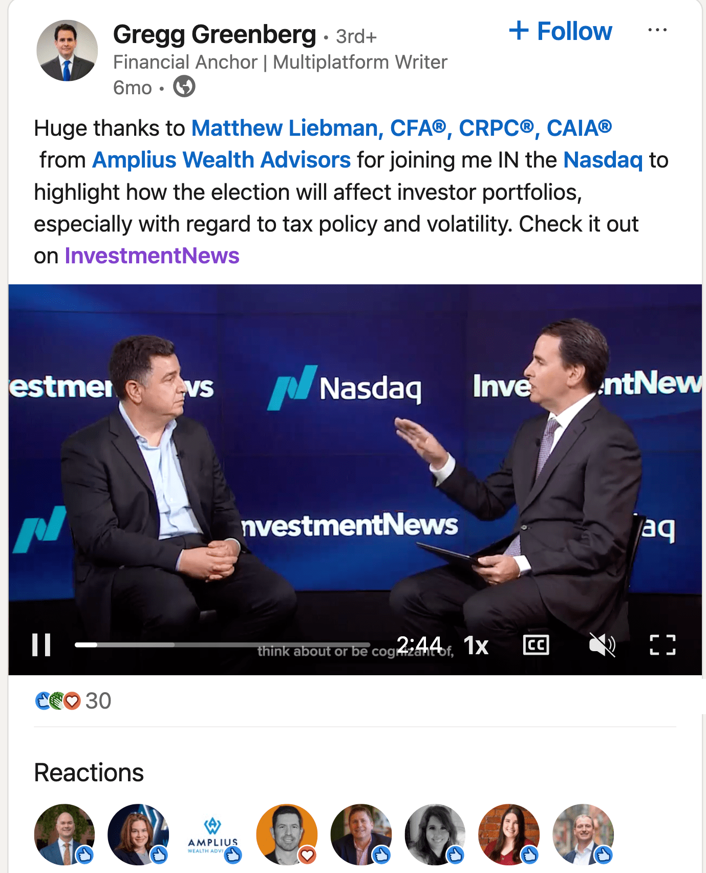 Huge thanks to Matthew Liebman article min