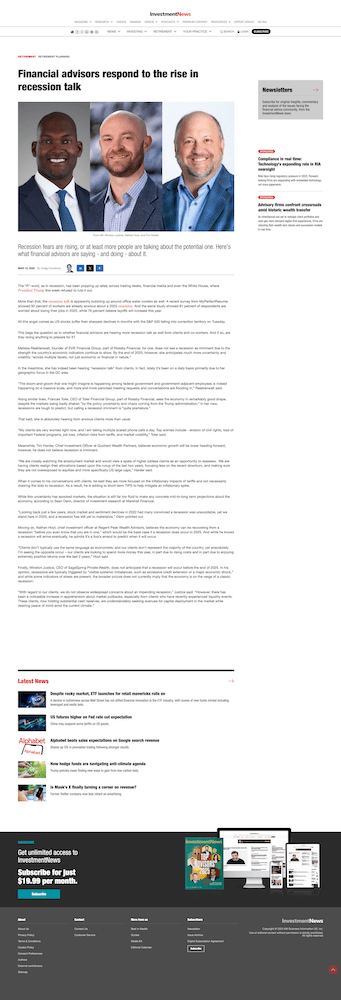 INVESTMENT NEWS 13MAR25 article min