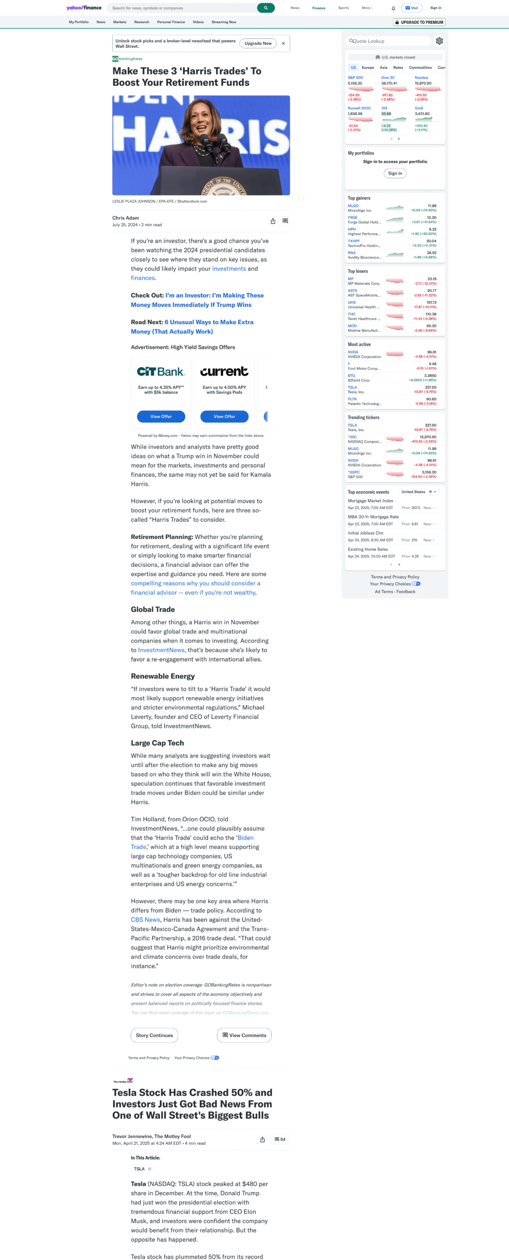 Make These 3 ‘Harris Trades’ article min