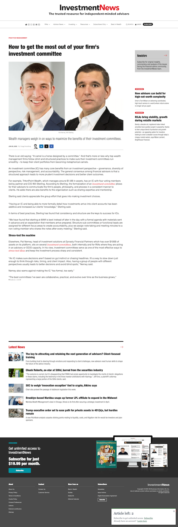 INVESTMENT NEWS 20JUN25 ARTICLE min