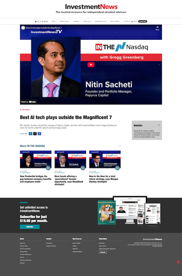 INVESTMENT NEWS 2JUL25 ARTICLE min