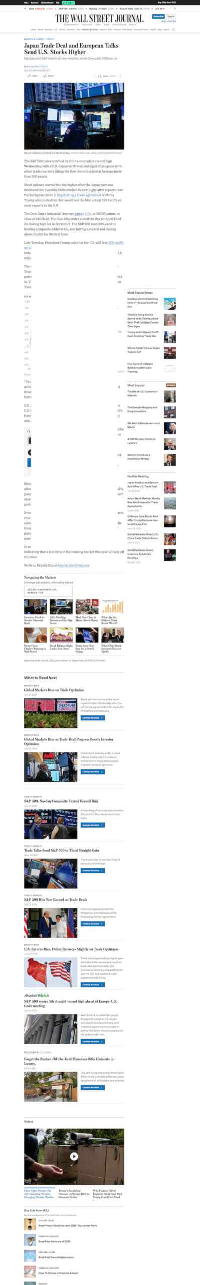 WALL STREET JOURNAL 23JUL25 ARTICLE min