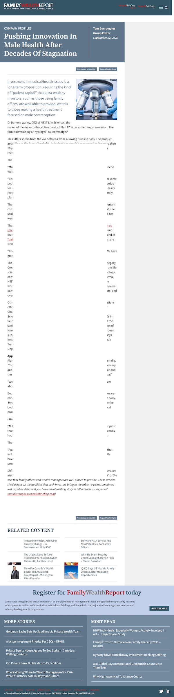 FAMILY WEALTH REPORT 22SEP25 ARTICLE