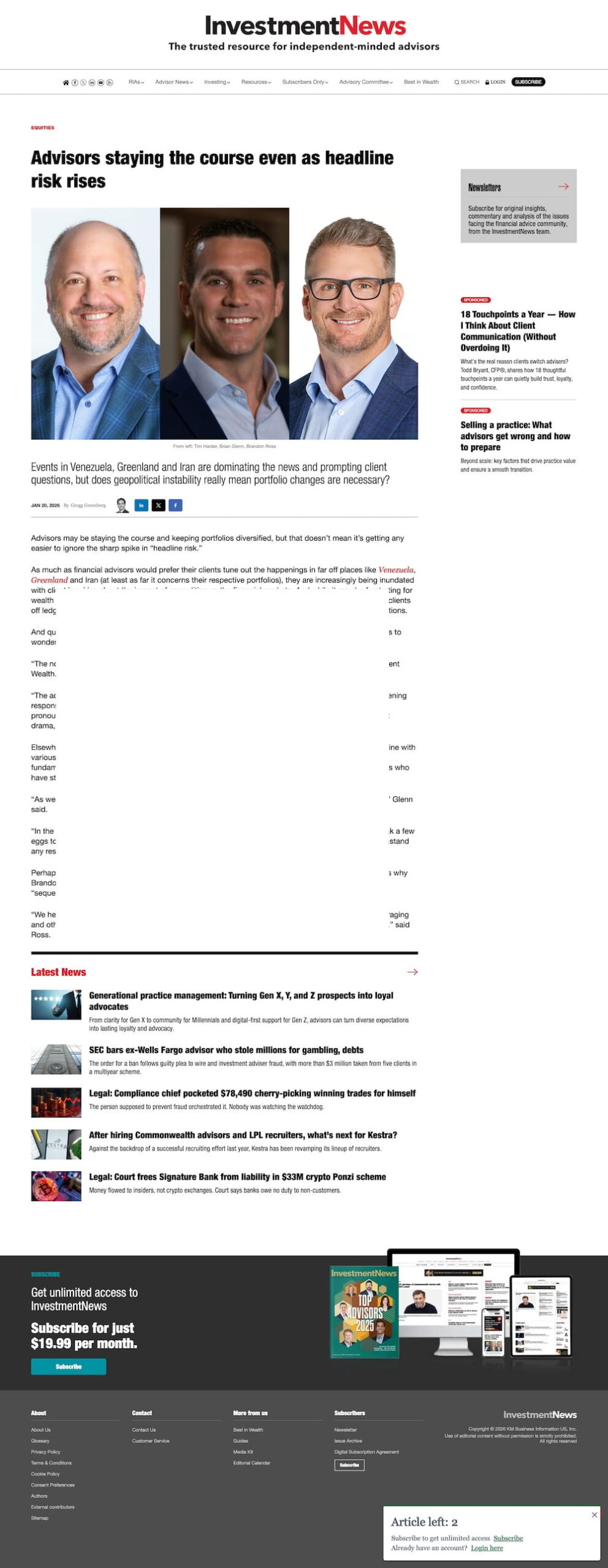 INVESTMENT NEWS 20JAN26 ARTICLE